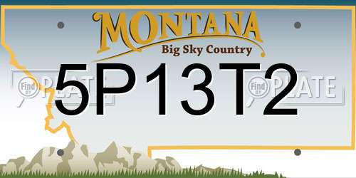 5P13T2 Montana License Plate