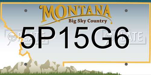 5P15G6 Montana License Plate