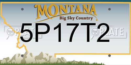 5P17T2 Montana License Plate