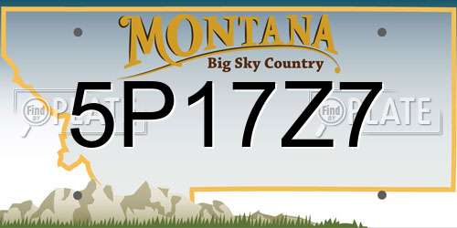 5P17Z7 Montana License Plate