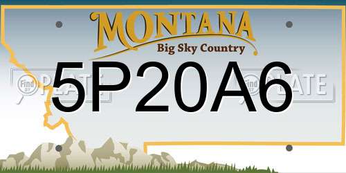 5P20A6 Montana License Plate
