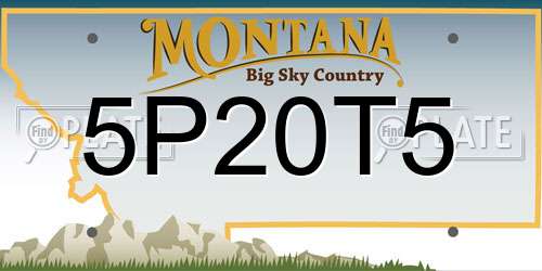 5P20T5 Montana License Plate