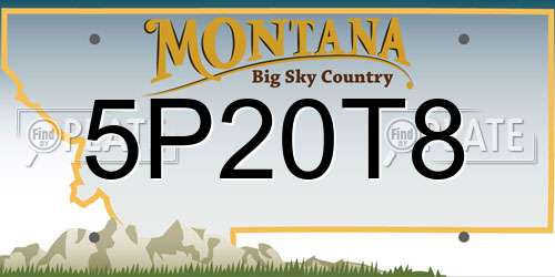 5P20T8 Montana License Plate