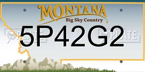 5P42G2 Montana License Plate