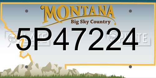 5P47224 Montana License Plate