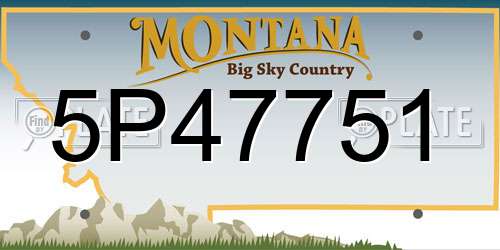 5P47751 Montana License Plate
