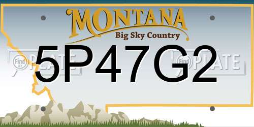 5P47G2 Montana License Plate