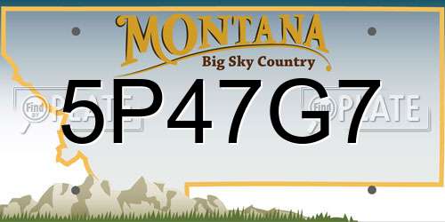5P47G7 Montana License Plate
