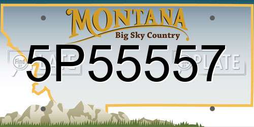 5P55557 Montana License Plate