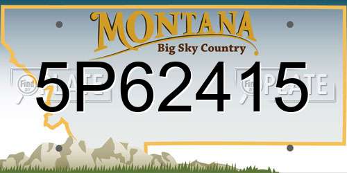 5P62415 Montana License Plate
