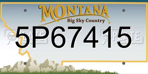 5P67415 Montana License Plate