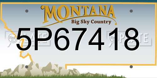 5P67418 Montana License Plate