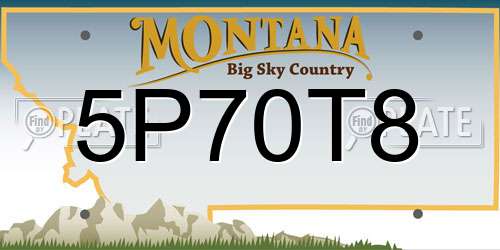 5P70T8 Montana License Plate