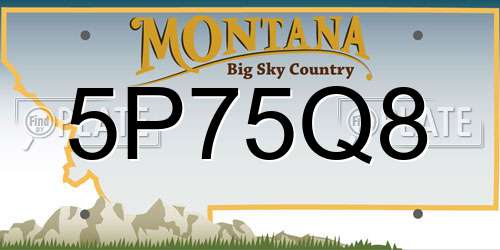 5P75Q8 Montana License Plate