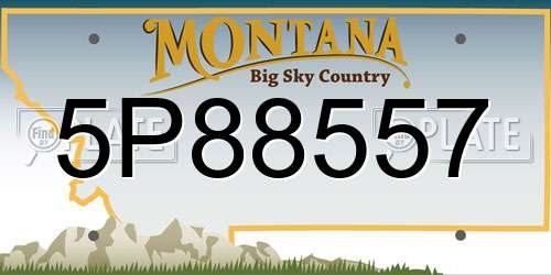 5P88557 Montana License Plate