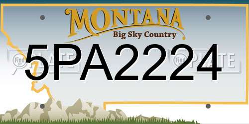 5PA2224 Montana License Plate