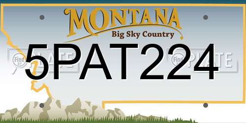 5PAT224 Montana License Plate