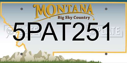 5PAT251 Montana License Plate