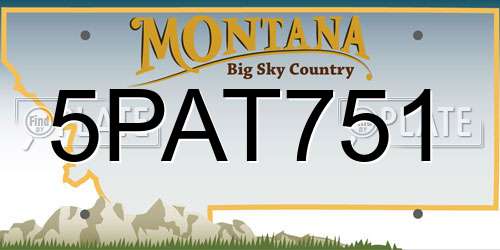 5PAT751 Montana License Plate