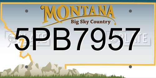 5PB7957 Montana License Plate