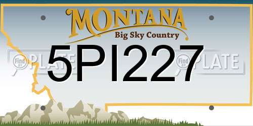 5PI227 Montana License Plate