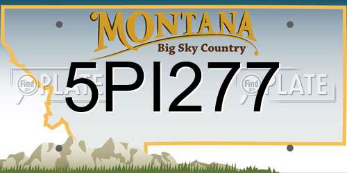 5PI277 Montana License Plate