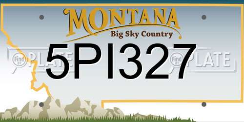 5PI327 Montana License Plate