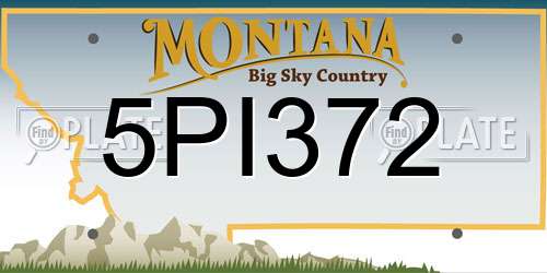 5PI372 Montana License Plate