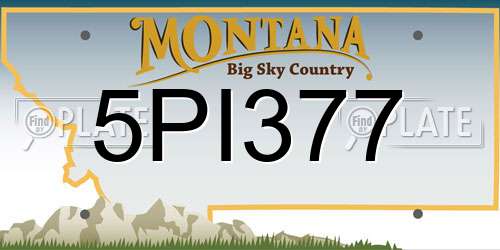 5PI377 Montana License Plate