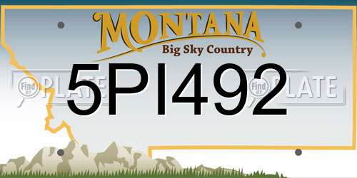 5PI492 Montana License Plate