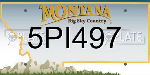 5PI497 Montana License Plate