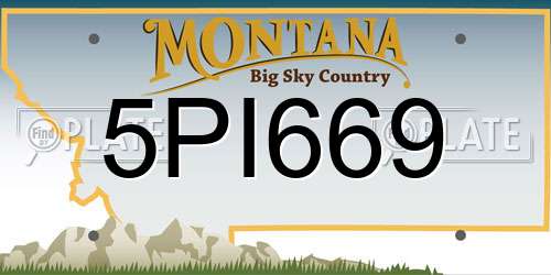 5PI669 Montana License Plate