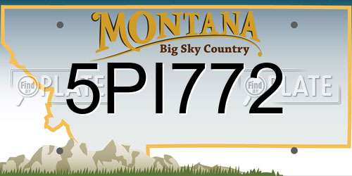 5PI772 Montana License Plate