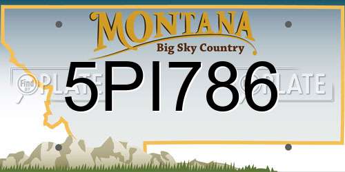 5PI786 Montana License Plate