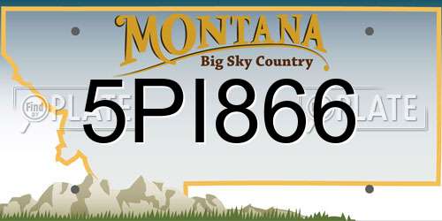 5PI866 Montana License Plate