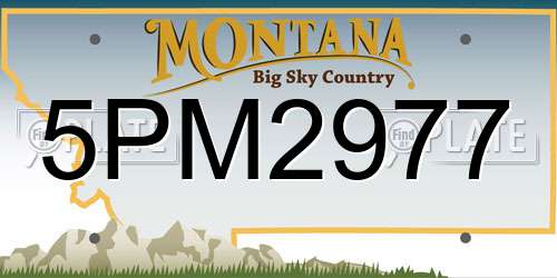 5PM2977 Montana License Plate