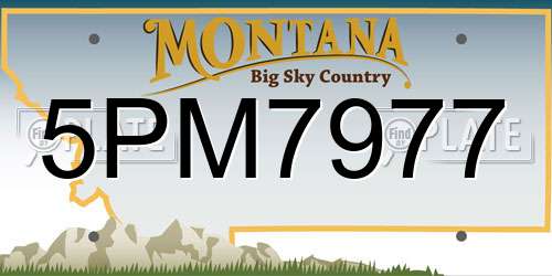5PM7977 Montana License Plate