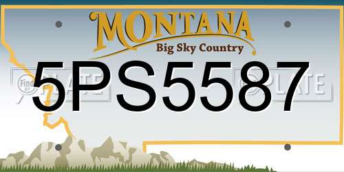 5PS5587 Montana License Plate