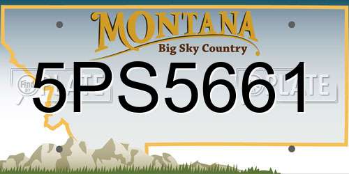5PS5661 Montana License Plate