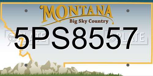 5PS8557 Montana License Plate