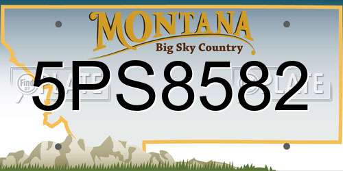 5PS8582 Montana License Plate