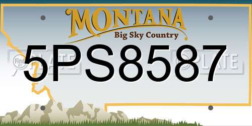 5PS8587 Montana License Plate