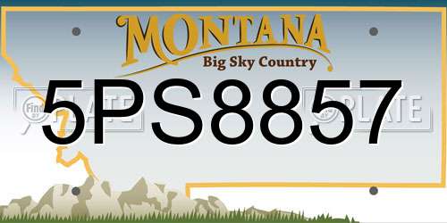 5PS8857 Montana License Plate