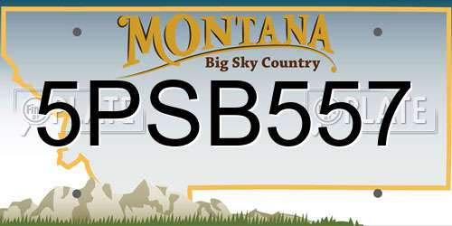 5PSB557 Montana License Plate