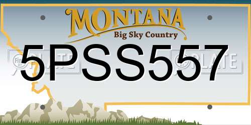 5PSS557 Montana License Plate