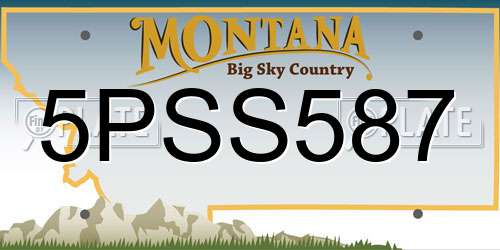 5PSS587 Montana License Plate