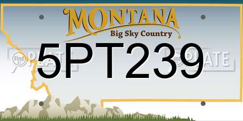 5PT239 Montana License Plate
