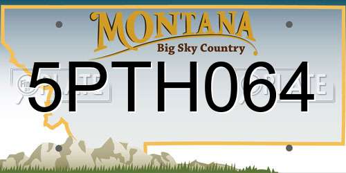 5PTH064 Montana License Plate