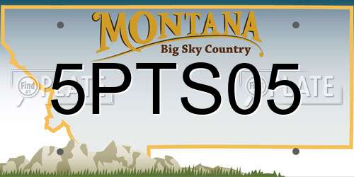 5PTS05 Montana License Plate
