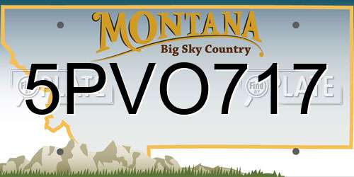 5PVO717 Montana License Plate